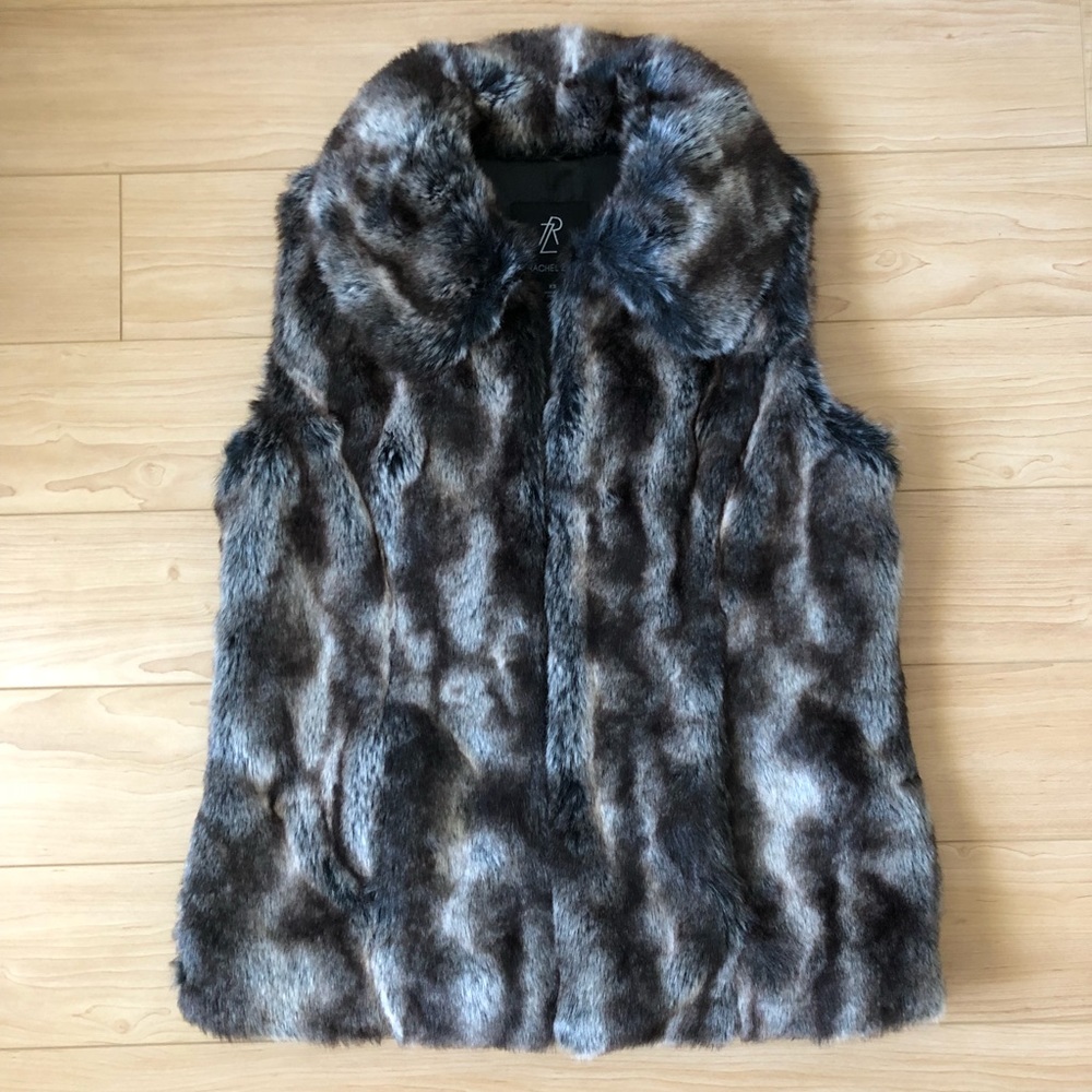 Rachel Zoe Faux Fur Vest Xs Nwot - image 2